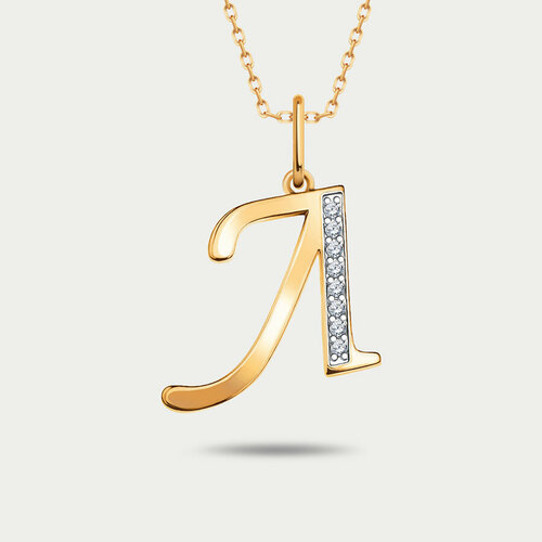 фото Подвеска gold center, красное золото, 585 проба, фианит