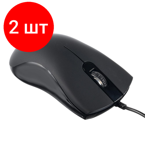 Комплект 2 штук, Мышь компьютерная Oklick 115S ч/кр оптичес (1200dpi) USB для ноутбука 2but мышь компьютерная oklick 115s ч кр оптичес 1200dpi usb для ноутбука 2but