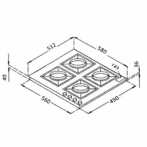 Встраиваемая газовая панель Korting - фото №13