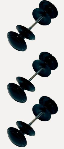 Изображение товара Ручка-кнопка дверная РДК черная (3 штуки)