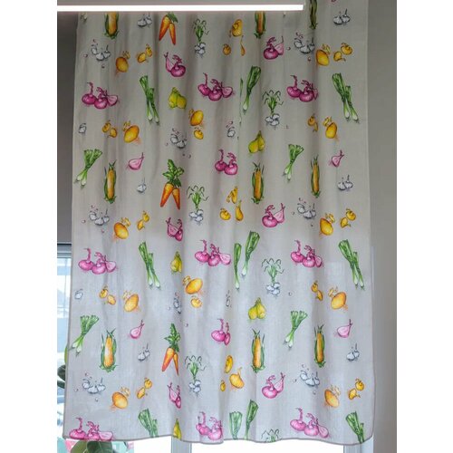 Штора 145х180 хлопок, на ленте Летняя