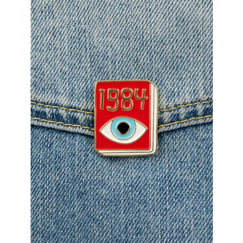 фото Значок книга 1984, д.оруэлл, красный, золотой u.pack