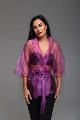 Блуза Kasse, размер 40-46, розовый, фиолетовый