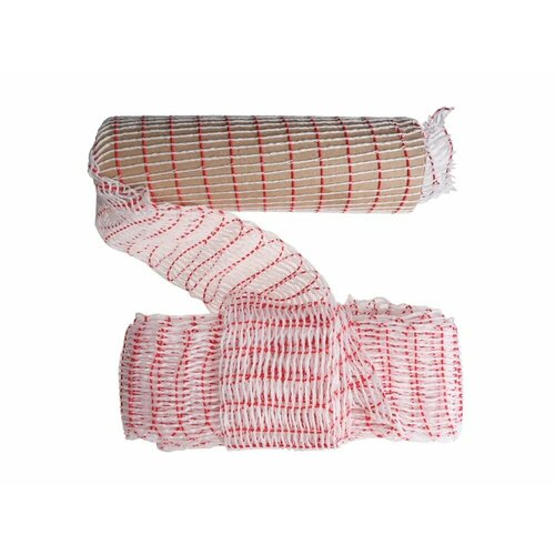 Сетка для колбасы Классик 100х36 красно-белая 3,5 м