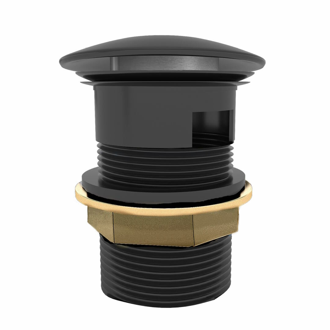 Донный клапан Teymi для раковины с переливом, черный T140104 - фотография № 9