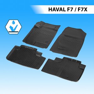 Коврики салона, rival, для haval f7 2019- f7x 2019-, RIVAL 4X4 19403001 (1 шт.)