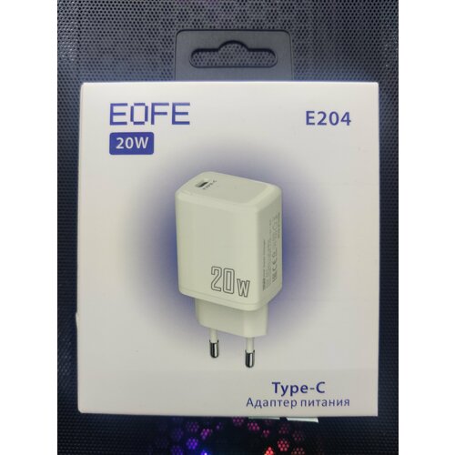 Сетевое зарядное устройство EOFE E204-W, 20W, PD3.0