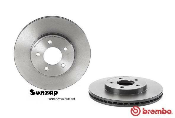 BREMBO 09.A401.11 Диск тормозной передн. с УФ покрытием FORD MAVERICK 02/01-> / MAZDA TRIBUTE (EP) 03/00-