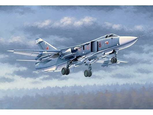 Склеиваемая пластиковая модель Российский бомбардировщик Су-24М Fencer-D. Масштаб 1:48
