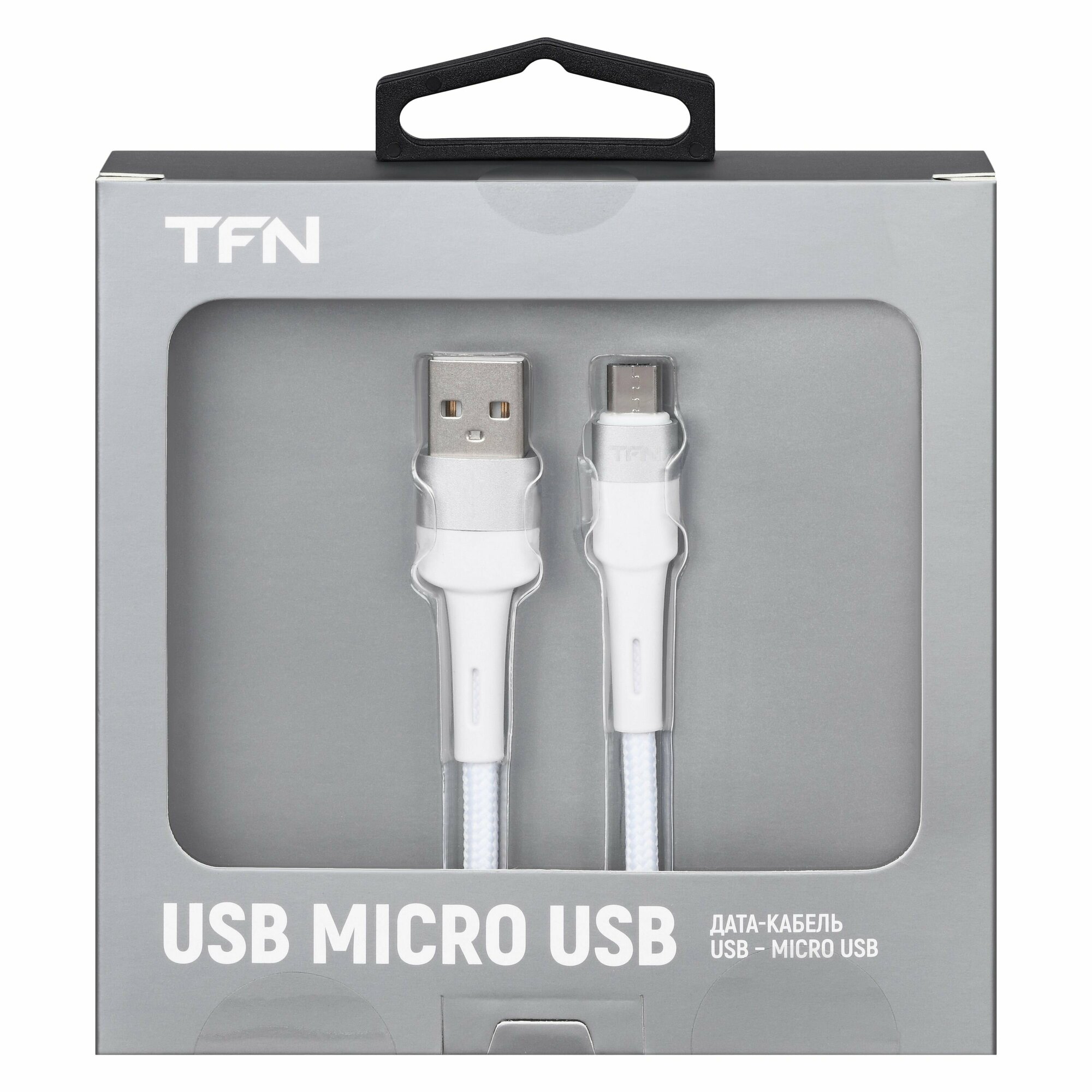 Кабель TFN microUSB Envy 1.2m нейлон wht - фото №7