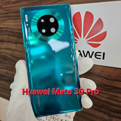 Крышка для Huawei Mate 30 Pro (заднее стекло) хорошее качество цвет: зелёный аквамарин
