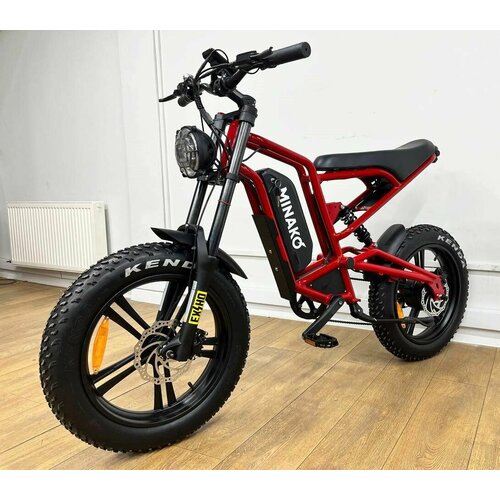 Электровелосипед Minako FOX V2.0 2024 (48v/15Ah) Литые диски красный