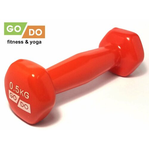 Гантель GO DO в виниловой оболочке Вес 05 кг Красный 2шт 870₽