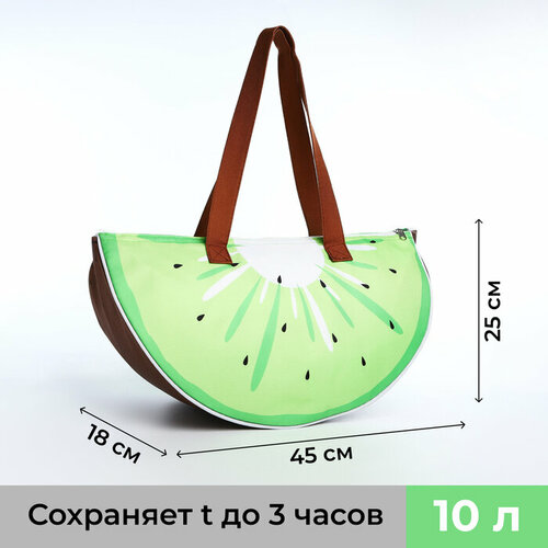 фото Термосумка на молнии, цвет зелёный фаворит