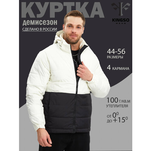 фото Ветровка , размер xl, черный, белый kingso mens