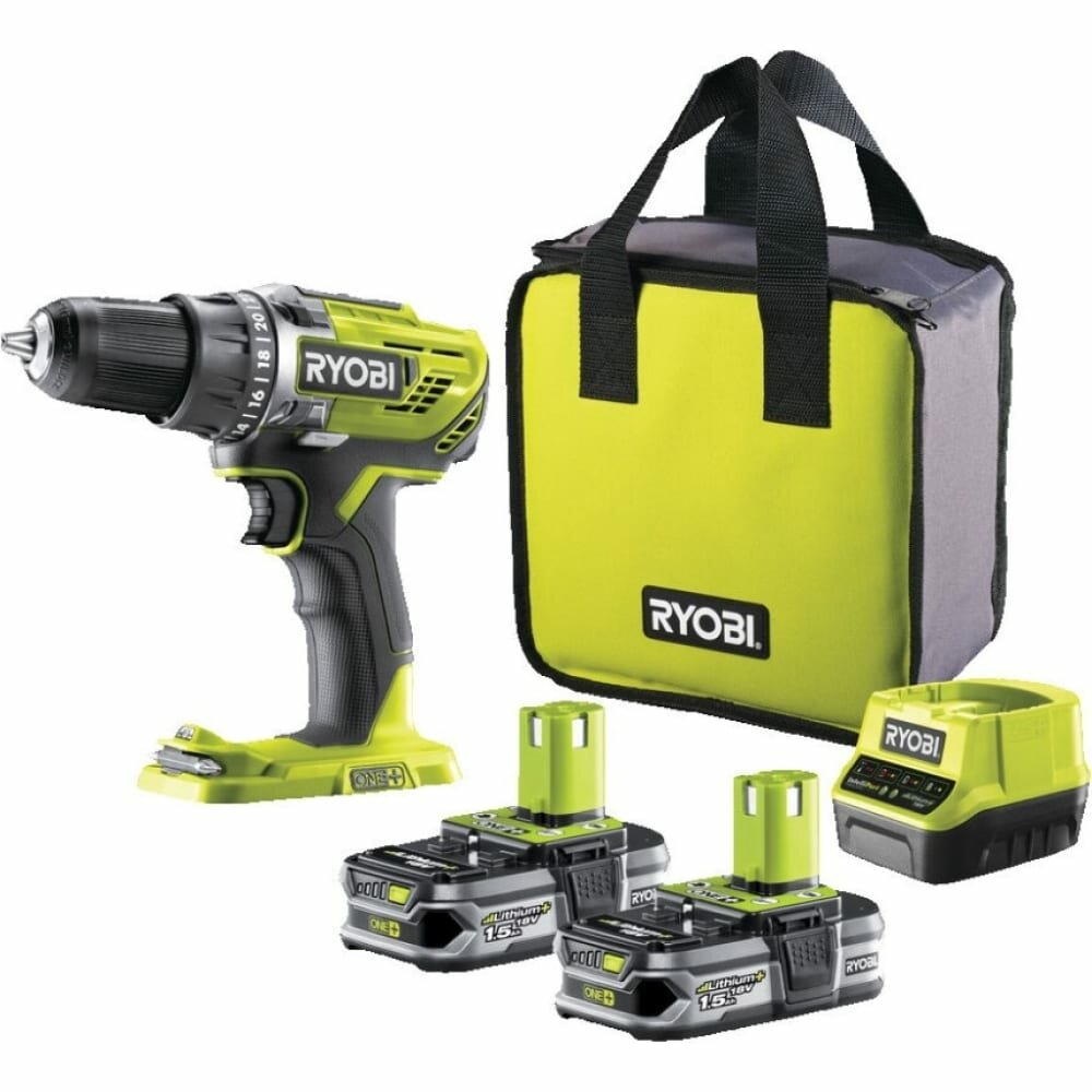 Дрель-шуруповерт Ryobi ONE+ R18DD3-215S