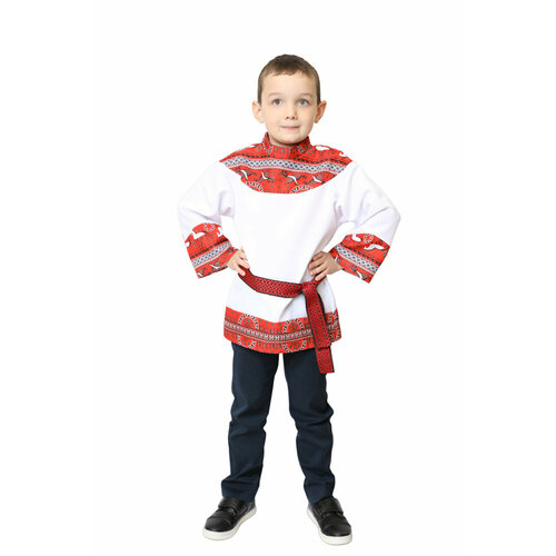 Косоворотка для мальчика русский народный костюм мезень карнавальный костюм сималенд косоворотка хохлома с поясом детская