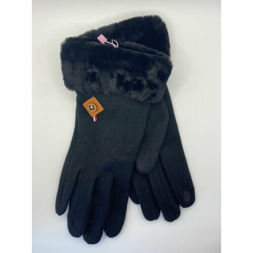 фото Перчатки , размер 7,5, черный yaya gloves