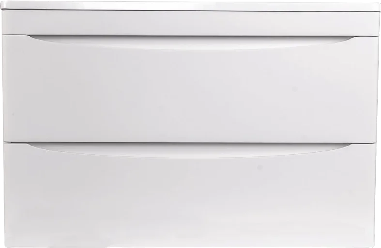 Тумба с раковиной Style Line Бергамо Мини 90 Люкс Plus подвесная, антискрейтч белая — фото 1