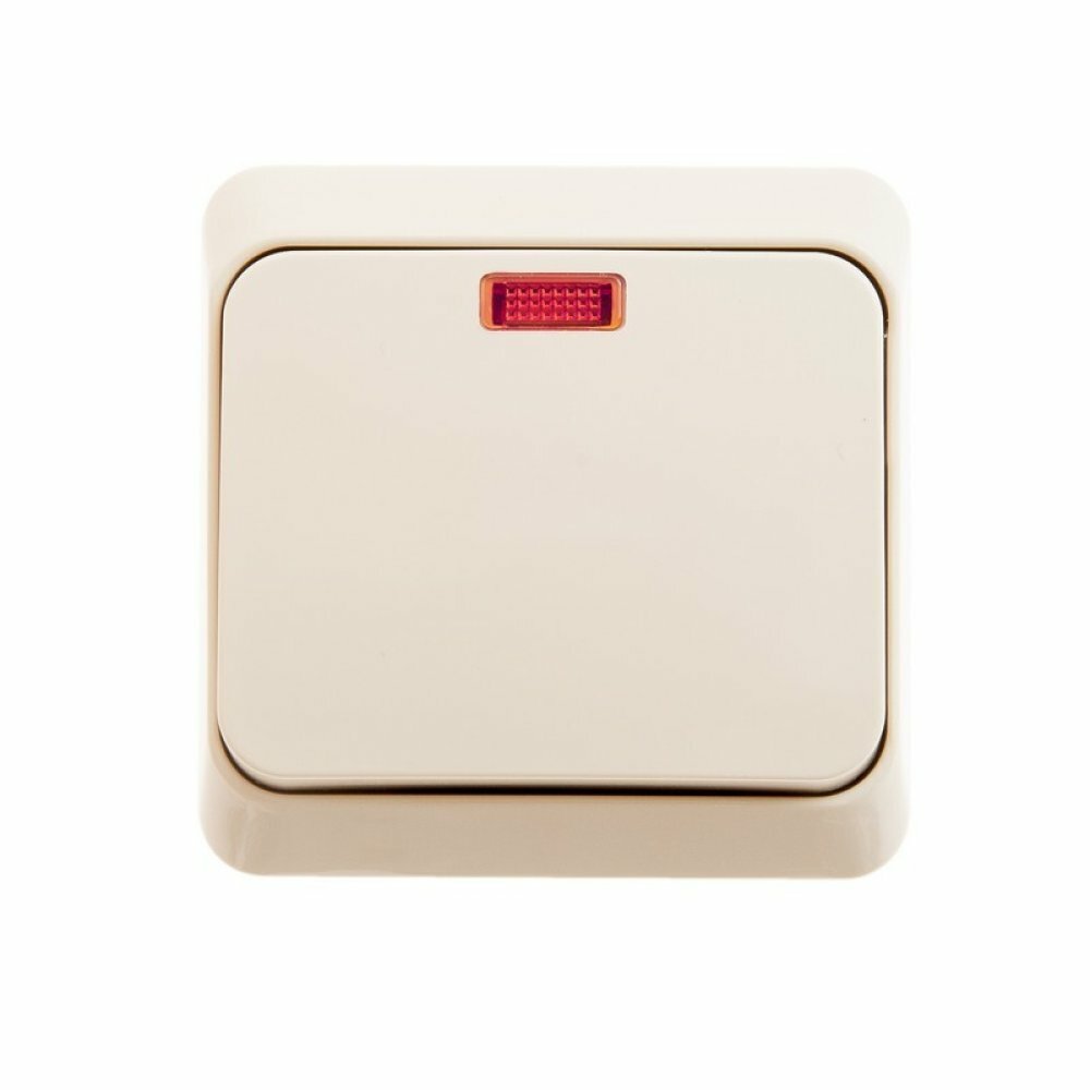 Выключатель Schneider Этюд Ba10-005K Оу 1 Кл. Крем. (Пласт. Осн., Инд.) Schneider electric - фото №4