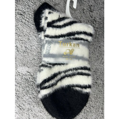 Носки , размер 36-41, черный, белый теплые носочки для самой красивой снегурочки в банке женские теплые