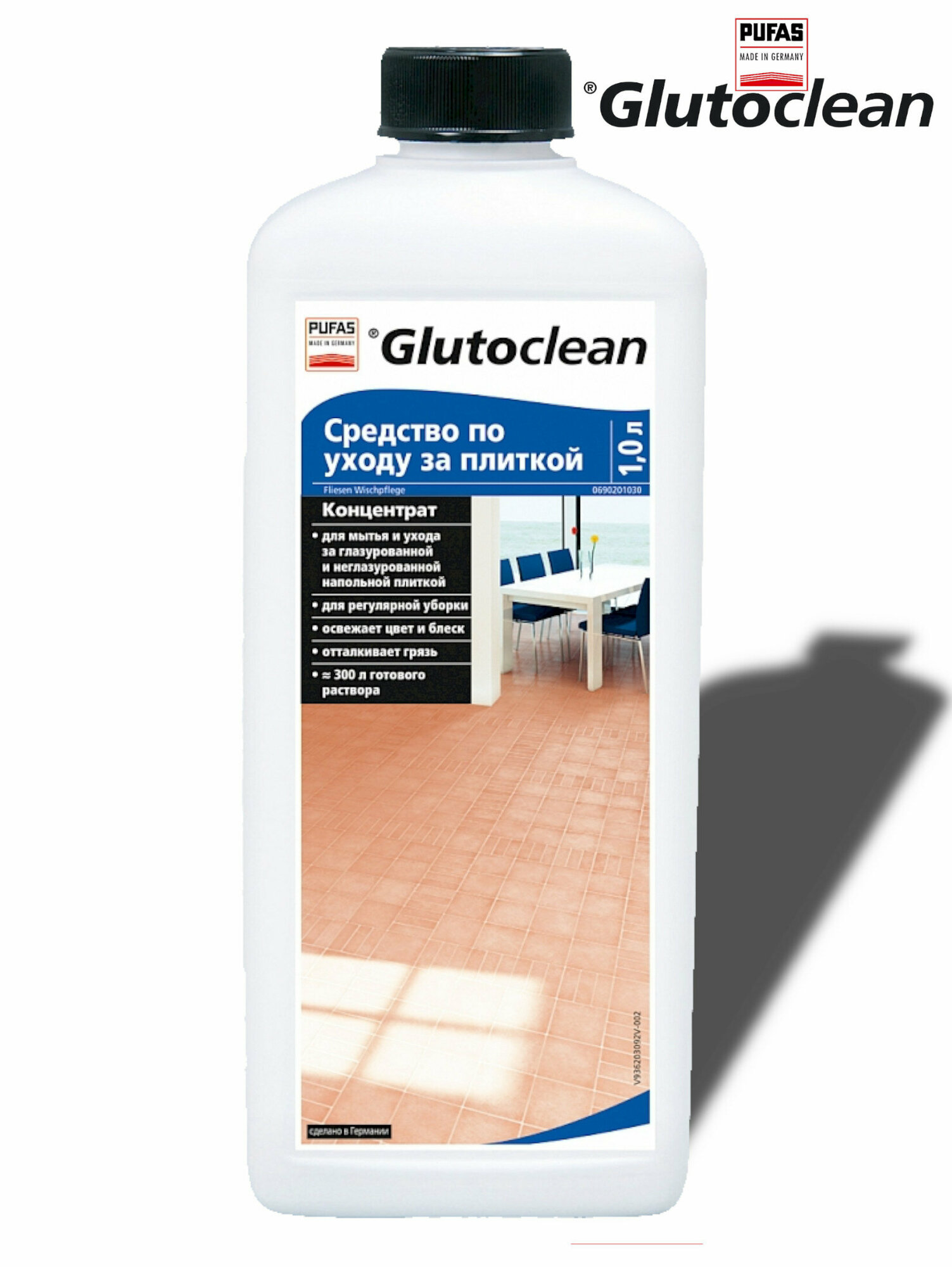 Средство по уходу за плиткой, PUFAS Glutoclean, концентрат, 1 л.