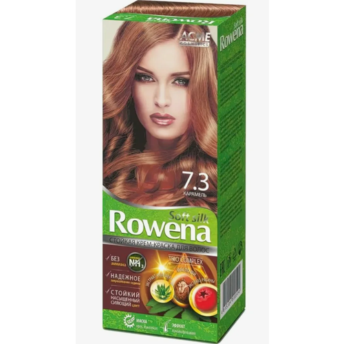 Краска для волос Rowena Soft Silk тон 7.3 карамель, без аммиака, 115 мл. краска для волос rowena soft silk тон 9 1 пепельный блонд без аммиака 115 мл 3 шт