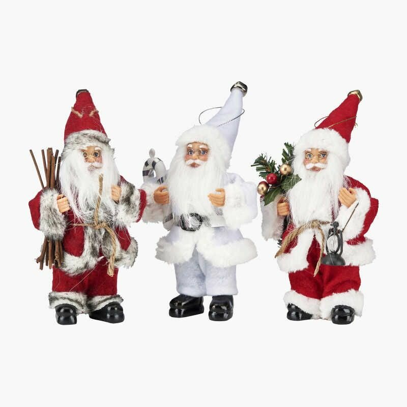 Новогодние фигурки Деда Мороза комплект 3в1 16 см