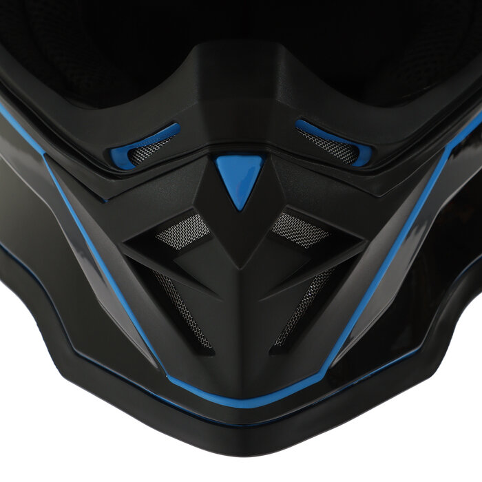 Шлем кроссовый, размер XXL, модель - BLD-819-7, черно-синий 9845803