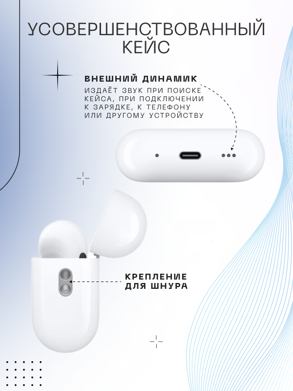 Наушники беспроводные / A Pods Pro 2 PREMIUM, Сенсорные Bluetooth наушники c шумоподавлением, Белые, Наушники блютуз с микрофоном, Для iPhone, Android