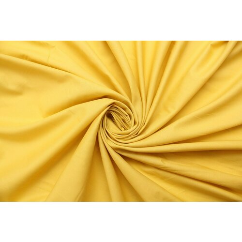 Ткань Хлопок вуаль жёлтый , ш145см, 0,5 м ткань хлопок сатин чёрно оранжево красный ш145см 0 5 м