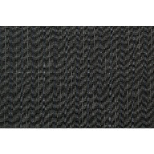 Ткань костюмная Toccini серая в голубовато-синюю полоску, ш156см, 0,5 м