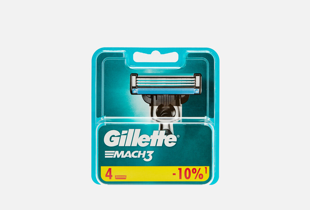 Сменные Кассеты для бритья Gillette Mach3 / количество 4 шт