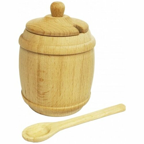 Солонка с ложечкой Dommiх Dommix бук, 8*13см