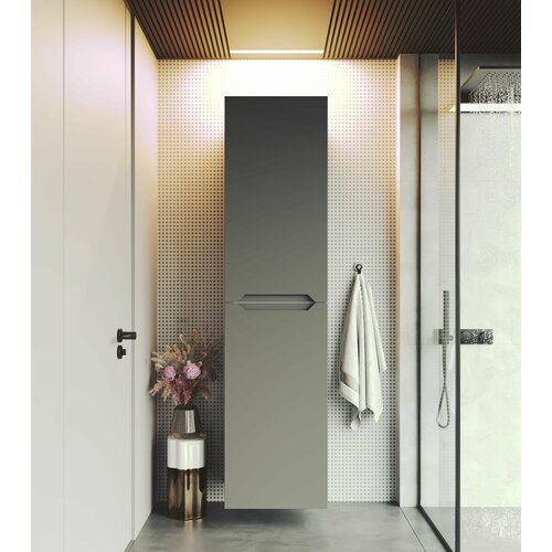 Шкаф-пенал аквакрафт Violetta для ванной комнаты с полками, универсальный, подвесной, графит