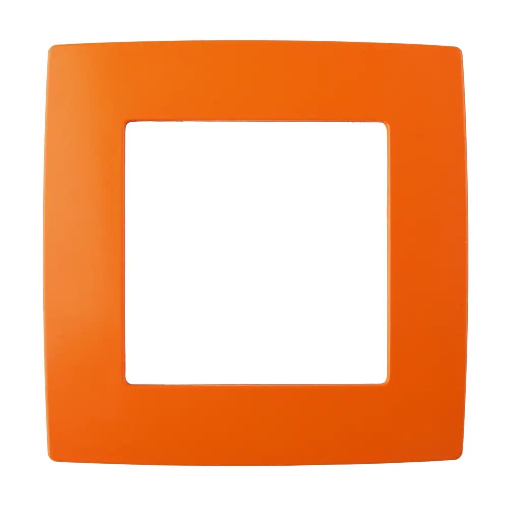 Рамка для розеток и выключателей Эра Эра12 1 пост цвет оранжевый