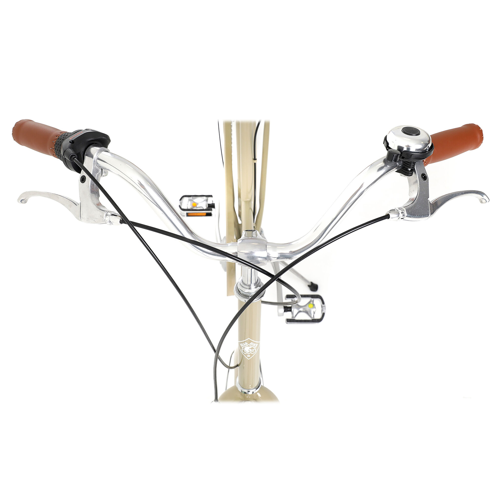 Велосипед BEARBIKE Algeria (2021), городской (взрослый), рама 18", колеса 28", кремовый, 15.55кг [1bkb1c183z02] - фото №9
