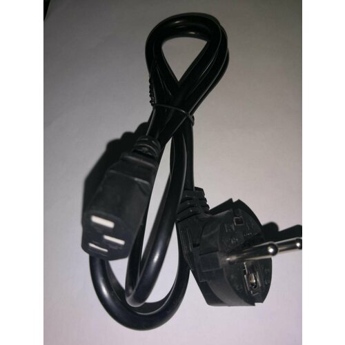 Кабель питания KEMA-KEUR (H03VV-F), CEE 7/7 Schuko (Euro)-IEC 320 C13, 3x0.75 mm2, 10A-16A, 220В, PVC, 1.2м, черный
