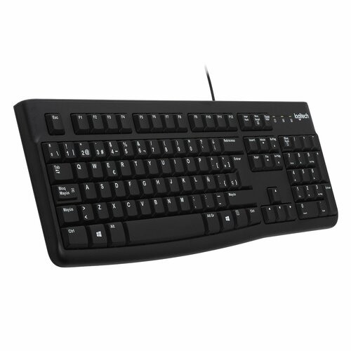 Клавиатура Logitech K120 мембранная проводная USB черный 920-002583 Английская раскладка 2089₽