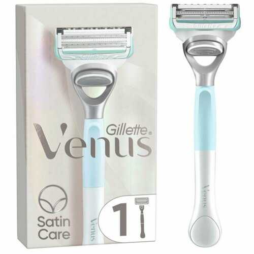 Gillette Venus Бритвенный станок Satin Care, 1 кассета. станок для бритья gillette venus embrace с 1 сменной кассетой