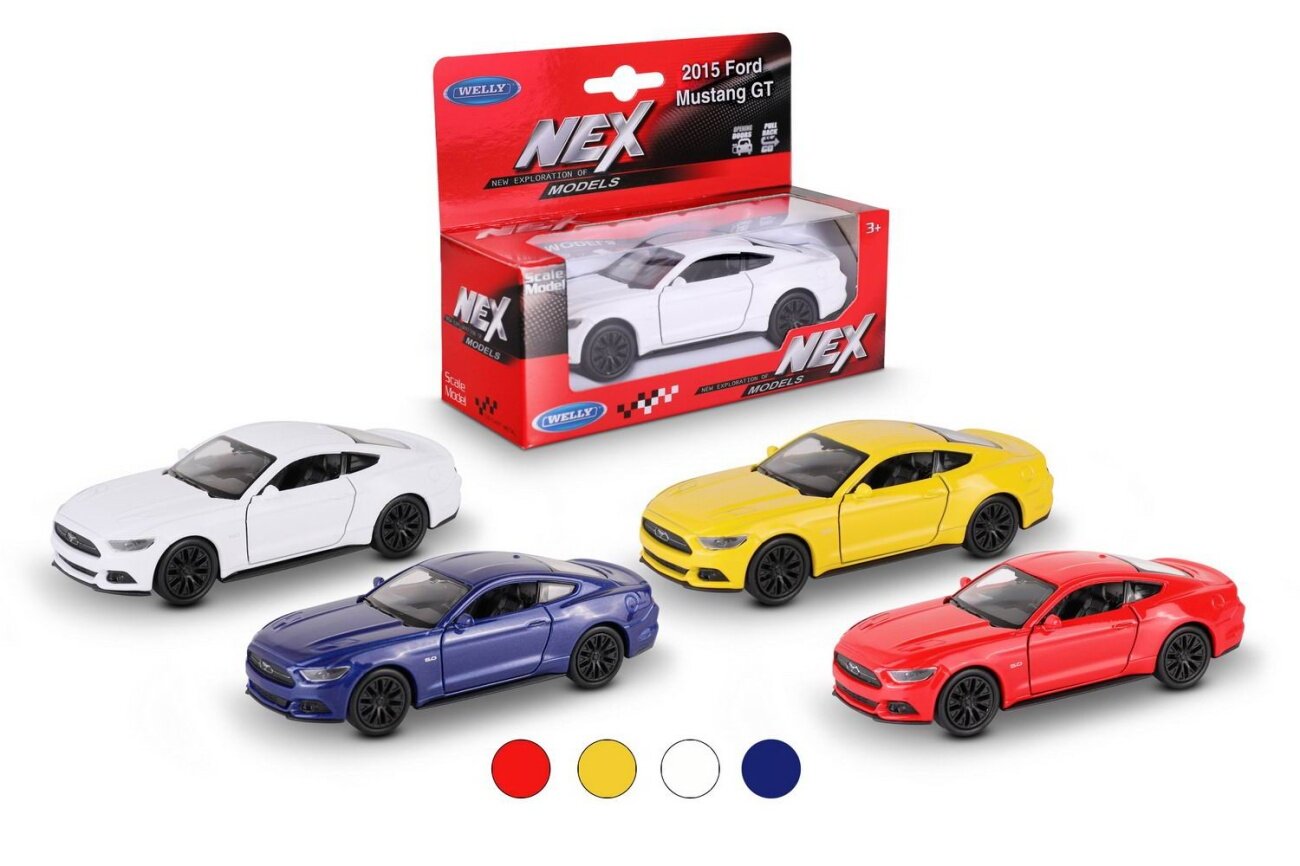 Машинка Welly 1:38 2015 MUSTANG GT цвета в асс. 43707W