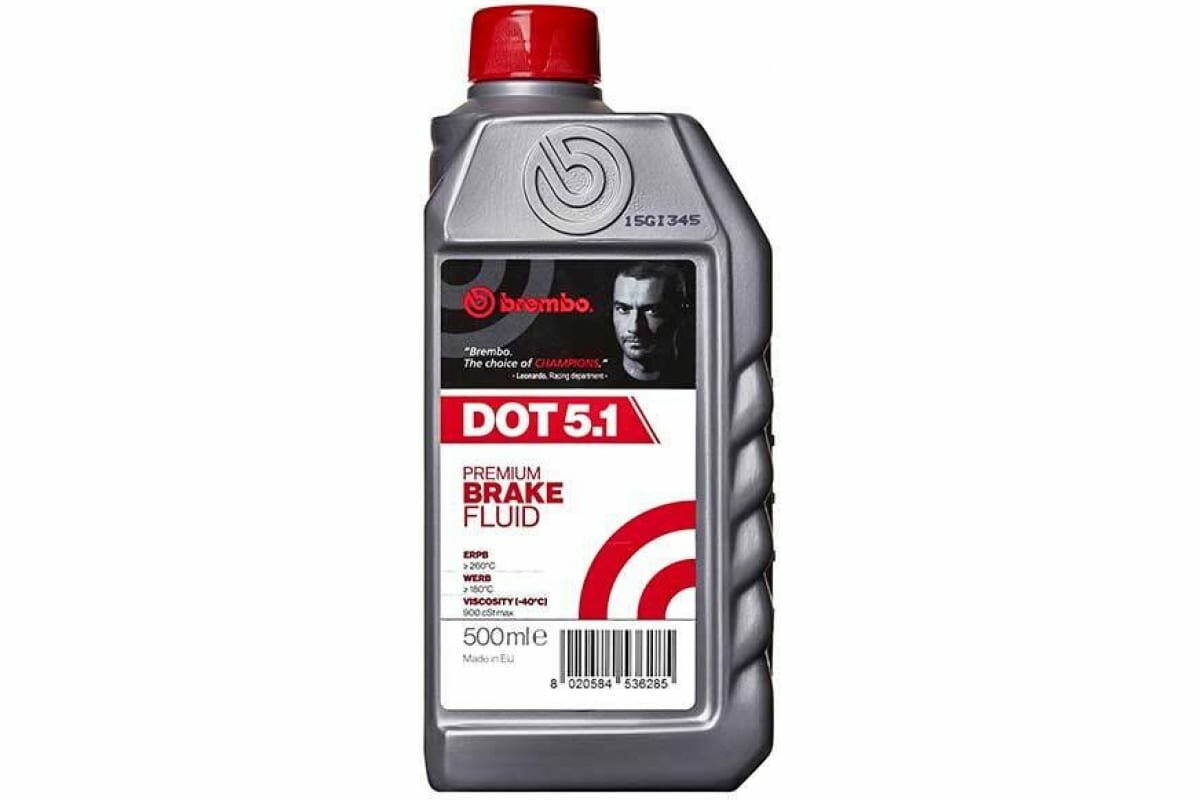 Жидкость Тормозная Dot 5.1 (Пласт. Банка) (0,5l) (24) Brembo арт. L05005