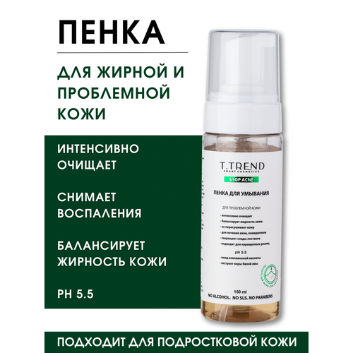 Пенка для жирной и проблемной кожи. Умывалка для лица Ttrend STOP ACNE