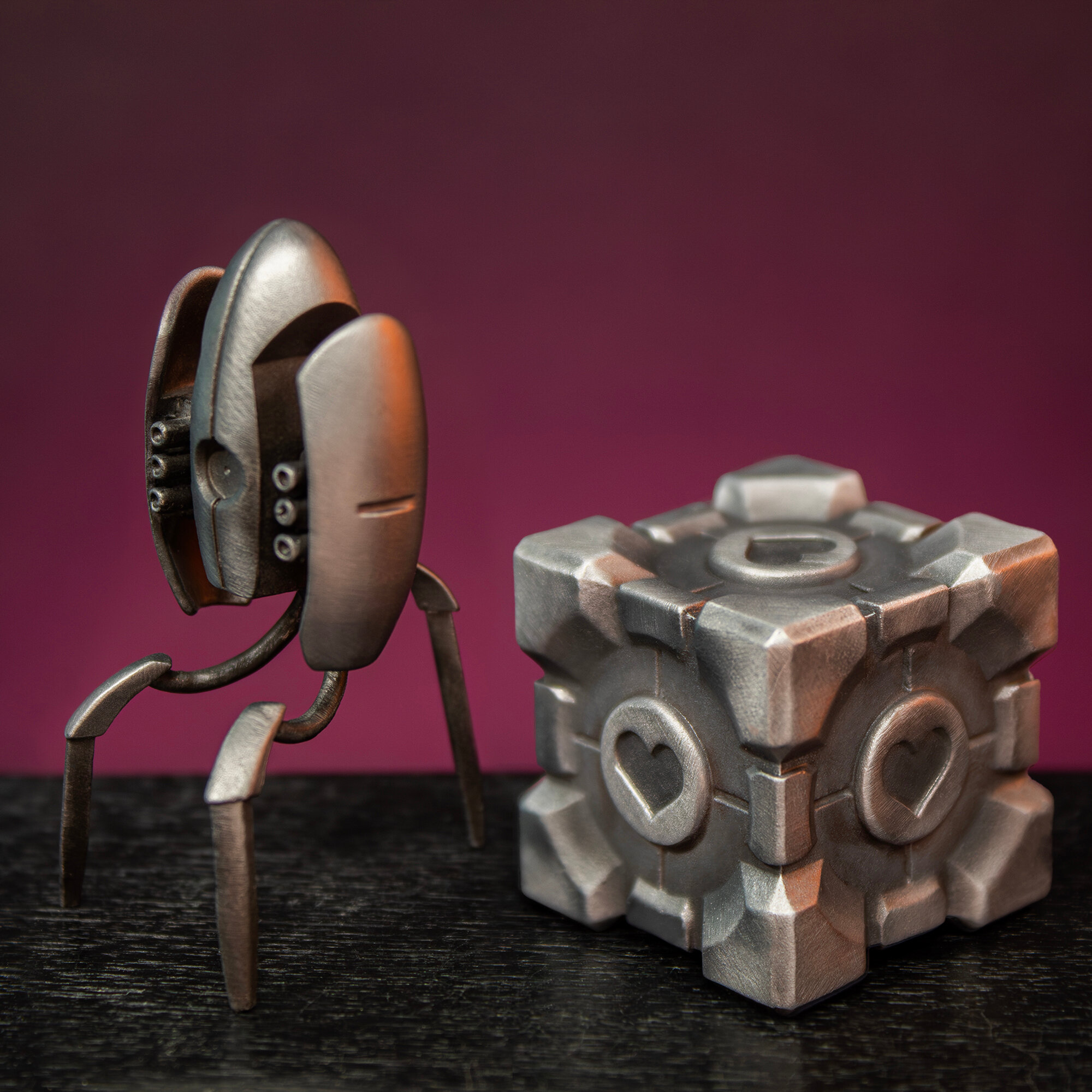 Куб Компаньон Aperture Science металлическая коллекционная фигурка Портал Халф Лайф / Companion Cube Portal Half-Life Valve