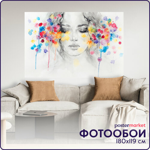 Фотообои бумажные Postermarket Девушка 180х119 см