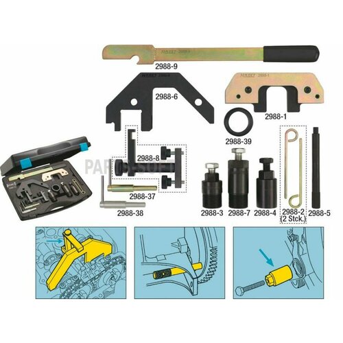 HAZET 298813 Набор фиксаторов валов двигателя BMW 51740₽