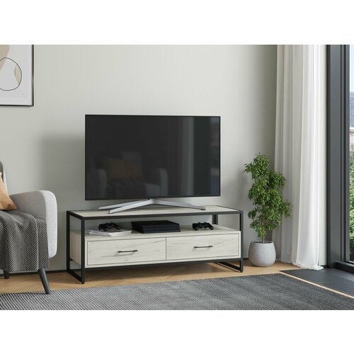 Тумба под ТВ Urban Лофт 02 Черныйдуб крафт белый 14490₽