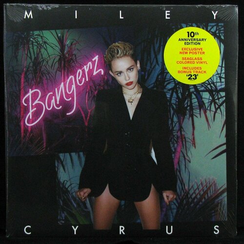 Виниловая пластинка RCA Miley Cyrus – Bangerz (2LP, coloured vinyl, + poster) miley cyrus bangerz coloured 2lp 2023 sea glass marbled gatefold виниловая пластинка