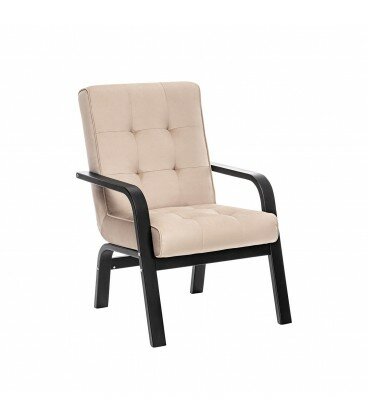 фото Кресло Leset Модена, венге, велюр v18 бежевый