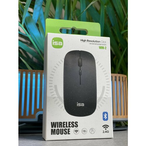 Мышка беспроводная бесшумная компьютерная мышь bluetooth аккумуляторная мыши для ноутбука ПК черная 59000₽